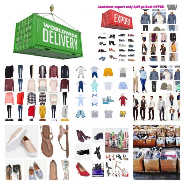Clothing and Footwear export Europe - Container