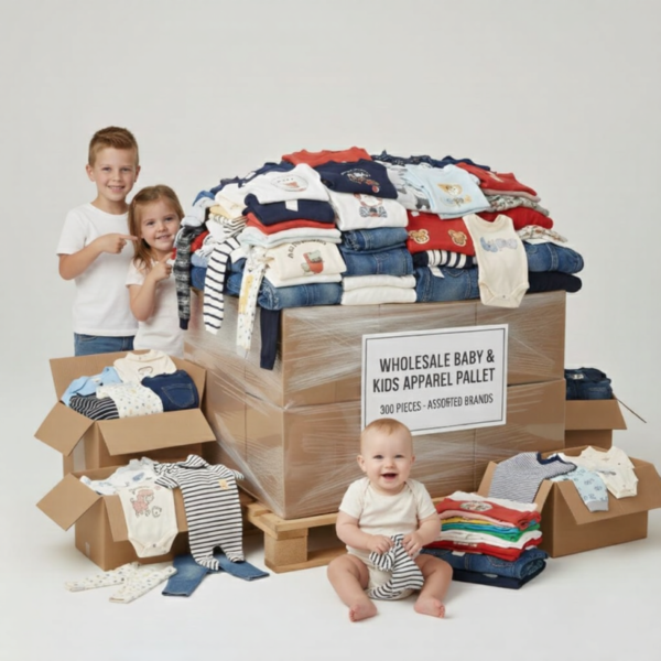 New Kids Clothing Pallet Mixed Brands – 300 pcs Grade A