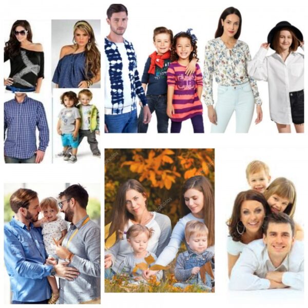 New clothes women men and children
