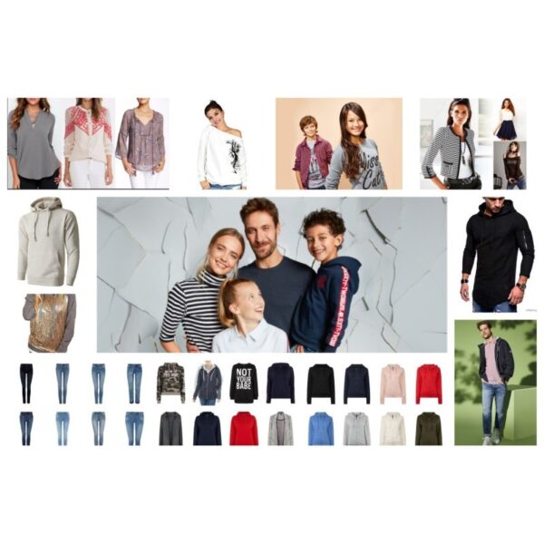 New clothes women men and children