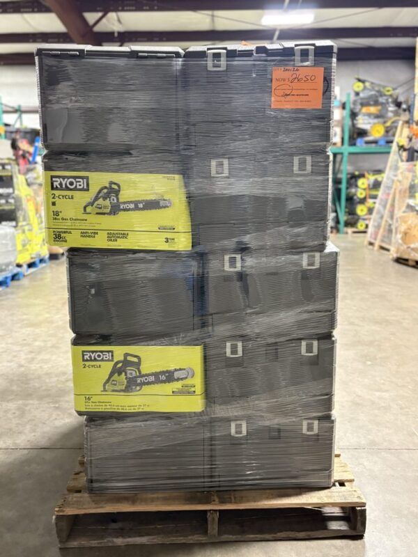RYOBIChainsawPALLET – LOT ID: 200126 – AS-IS Untested Customer Returns