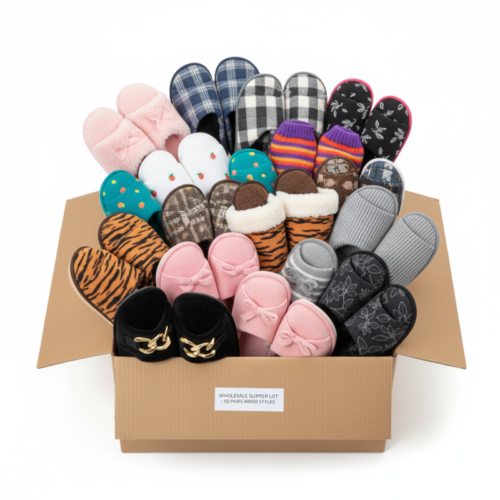 Wholesale Slippers and Home Footwear – Mixed Lot by Size and Style
